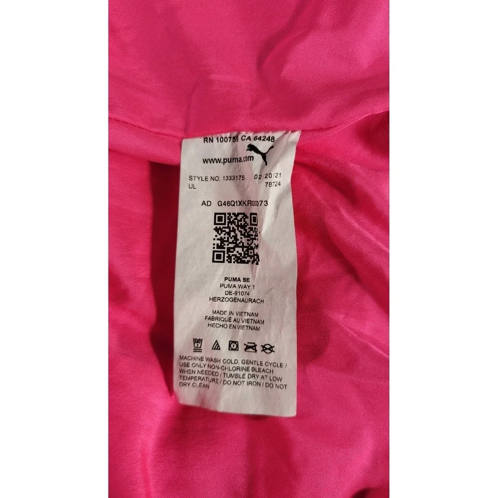 Puma Girls Puffer Vest Sleeveless Padded Quilted Hot Pink Girls Size S 7/8